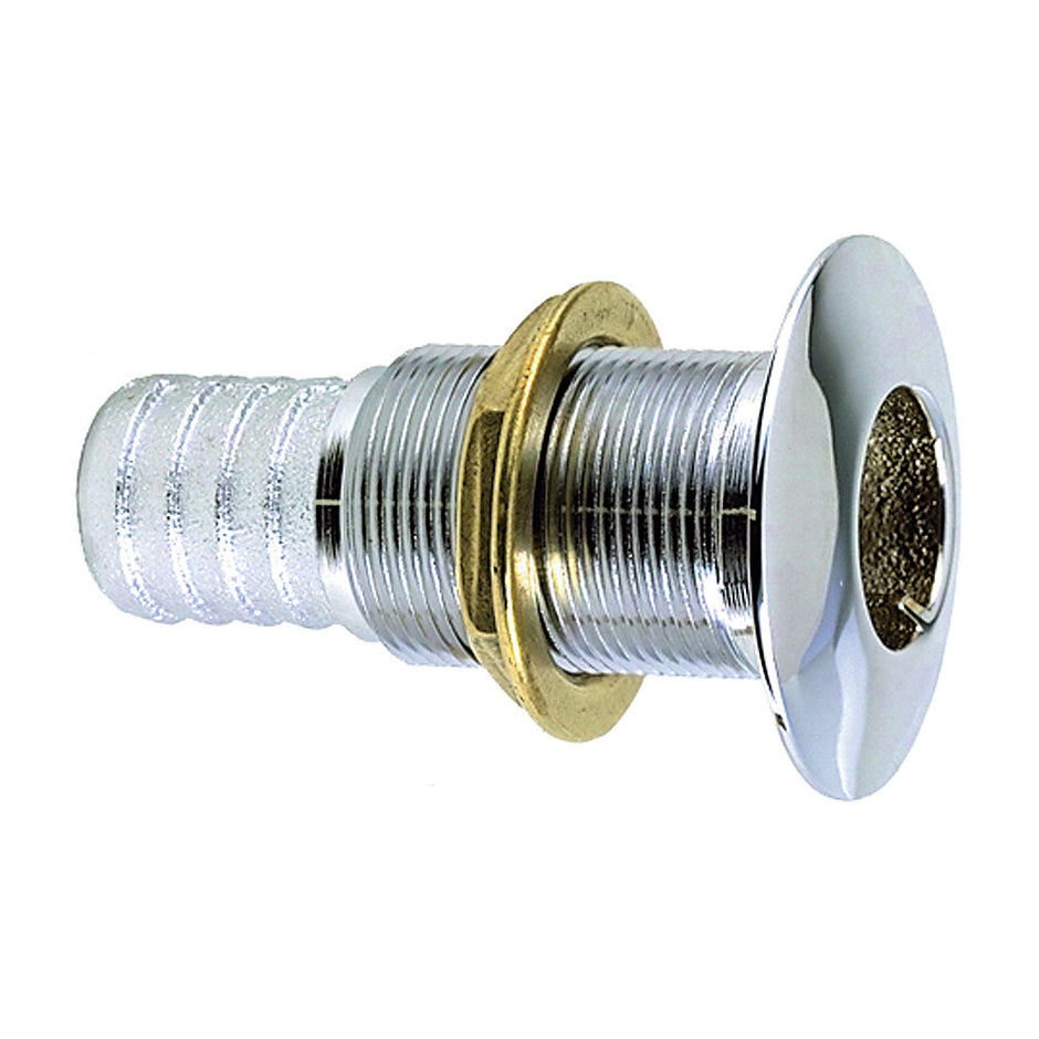 Perko 1 ThruHull Fitting f Hose Chrome Plated Bronze MADE IN THE USA 0350006DPC