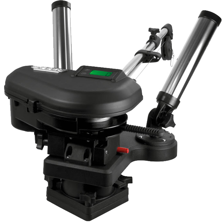 Scotty 2116 HP Depthpower Electric Downrigger 60 SS Telescoping Boom wSwivel Base  Dual Rod Holder 2116
