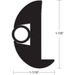 TACO Flex Vinyl Rub Rail Kit  Black wBlack Insert  50  178 x 1116 V112423BBK502