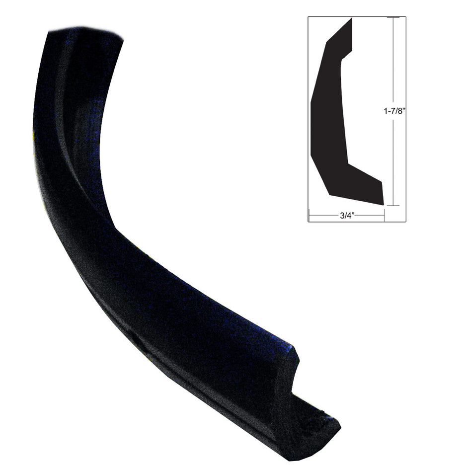 TACO SemiRigid Rub Rail Kit  Black wNo Insert  30 V114135BKA303