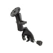 RAM Mount Yoke Clamp Mount wDouble Socket Arm  Round Base RAMB121202U