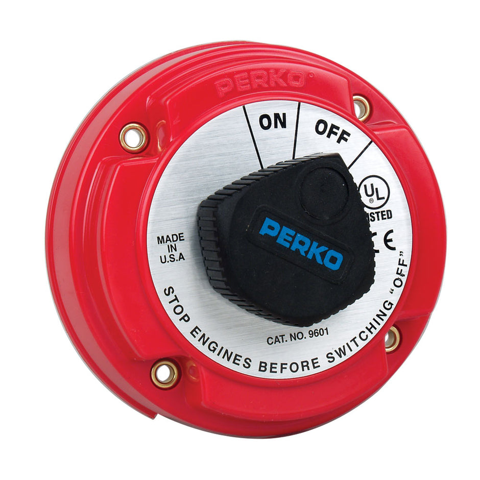 Perko Medium Duty Battery Disconnect Shut OffOn  250 Amp Continuous 1232VDC 9601DP