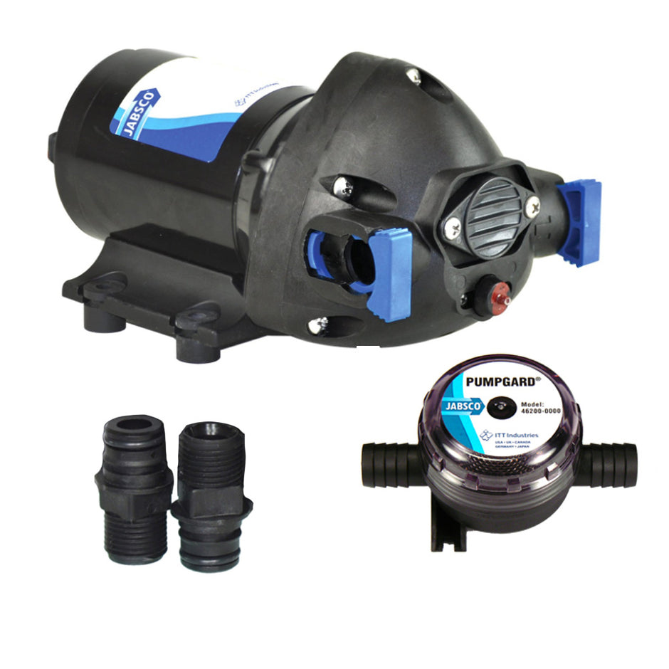 Jabsco ParMax Shower DrainGeneral Purpose Pump  35GPM25psi12VDC wStrainer 326010092