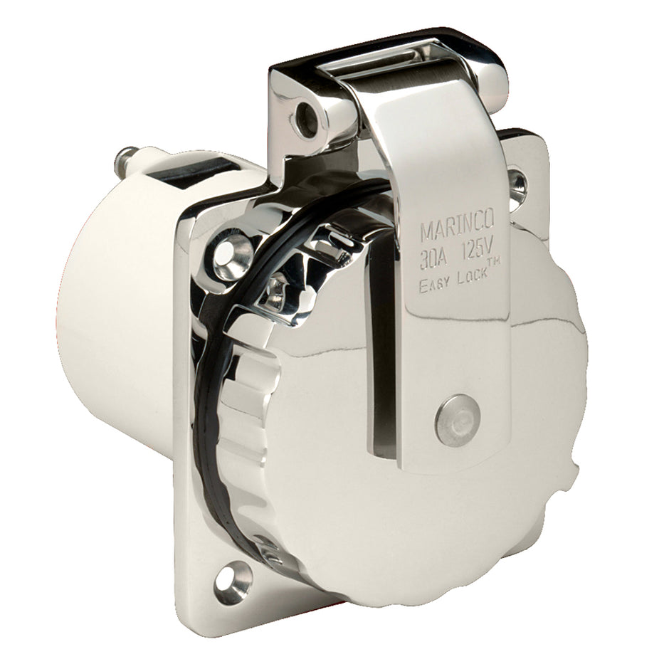 Marinco 303SSELB 30A Power Inlet  Stainless Steel  125V 303SSELB