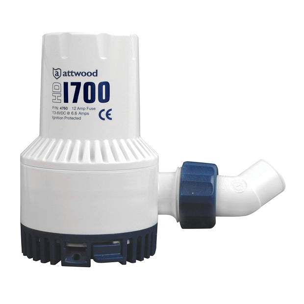 Attwood HeavyDuty Bilge Pump 1700 Series  12V  1700 GPH 47304