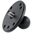 RAM Mount 25 Round Base w1 Ball and 1420 Threaded Male Post RAMB202AU