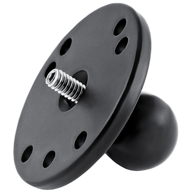 RAM Mount 25 Round Base w1 Ball and 1420 Threaded Male Post RAMB202AU
