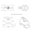 RAM Mount Double Socket Short Arm f338 E Size Ball Base RAME201UD