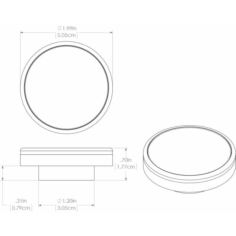 Lumitec Halo  Flush Mount Down Light  White Finish  4Color  WhiteBlueRedPurple NonDimming 112820