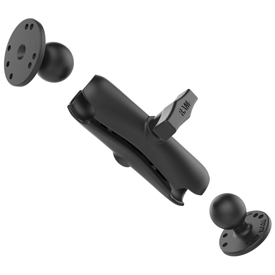 RAM Mount 15 Ball Double Socket Arm w2 25 Round Bases  AMPs Pattern RAM101U