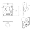 RAM Mount 75mm x 75mm VESA 3625 Plate w15 Diameter Ball RAM2461U