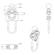RAM Mount Rail Base wStainless Steel UBolt RAMB231U