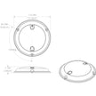 Lumitec TouchDome  Dome Light  Polished SS Finish  2Color WhiteRed Dimming 101098