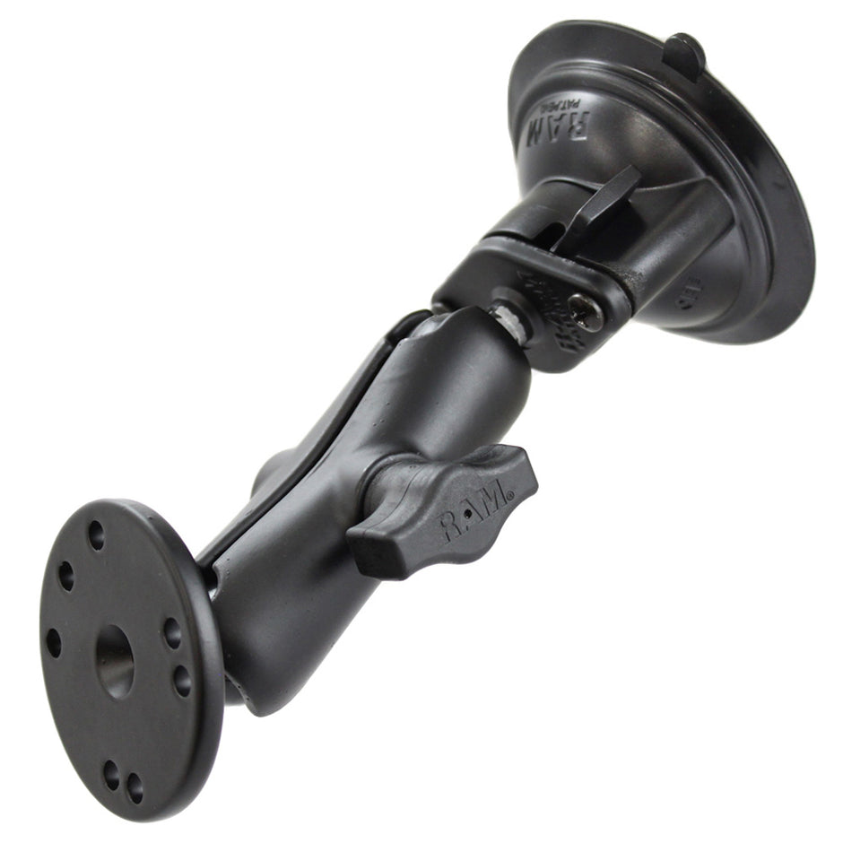 RAM Mount Twist Lock Suction Cup wRound Base Adapter RAMB166202U