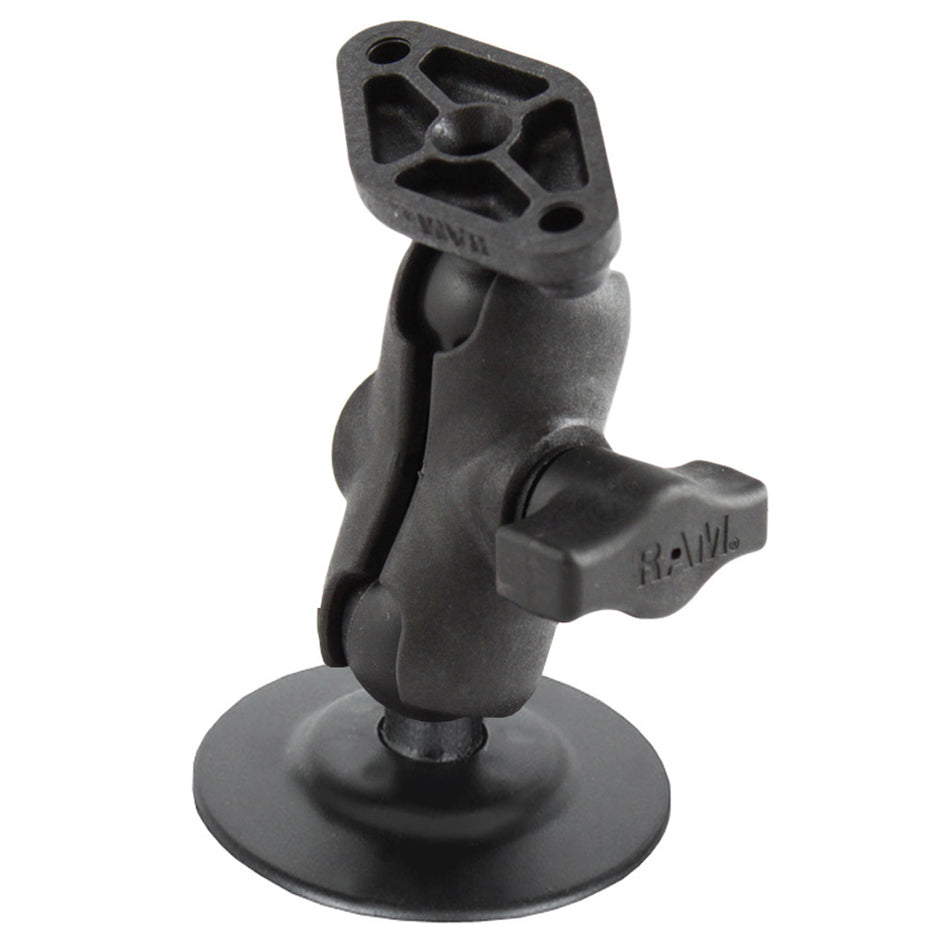 RAM Mount 1 Diameter Ball Mount wShort Double Socket Arm 25 Flex Adhesive Base  Diamond Base Adapter RAPB378A238U
