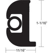 TACO Flex Vinyl Rub Rail Kit  Black wBlack Insert  70  1116 x 1116 V110809BBK702