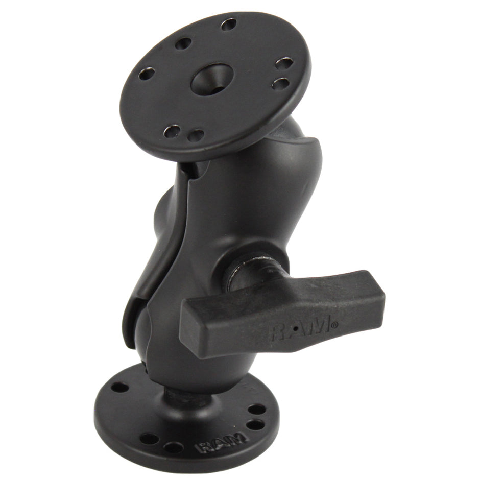 RAM Mount 15 Ball Mount wShort Double Socket Arm  225 Round Bases RAM101UB