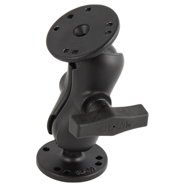 RAM Mount 15 Ball Mount wShort Double Socket Arm  225 Round Bases RAM101UB