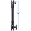 RAM Mount 14 Long Extension Pole w1 and 15 Single Open Socket RAPCB20114U