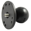 RAM Mount 25 Round Base w15 Ball  1420 Threaded Male Post fCameras RAM202AU