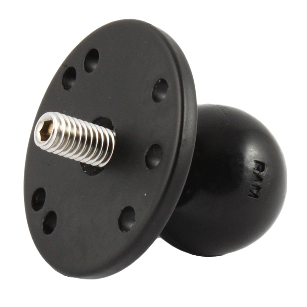 RAM Mount 25 Round Base w15 Ball  3816 Threaded Male Post fCameras RAM202CU