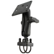 RAM Mount 15 Rail Mount wDouble UBolt Base  3625 Square Base VESA 75mm x 75mm Hole Pattern RAM334U