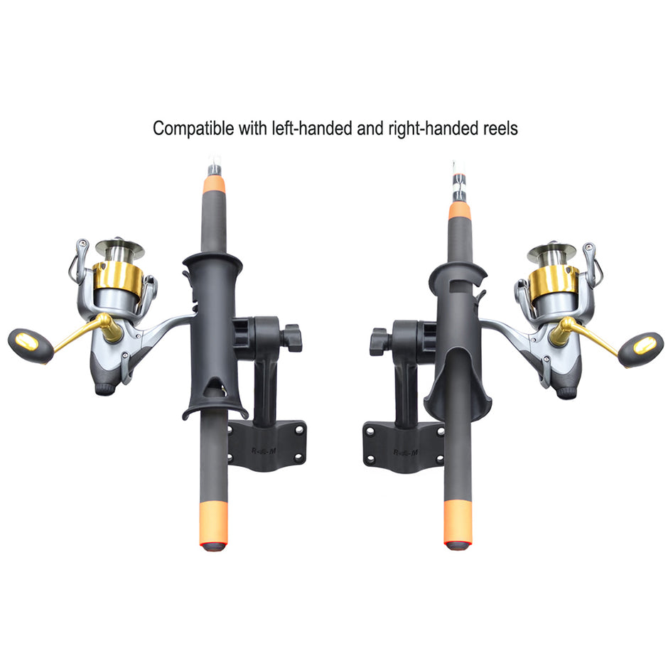 RAM Mount RAM Tube Jr Fishing Rod Holder wShort 4 Length Post Spline  Bulkhead Mounting Base RAP390SBU