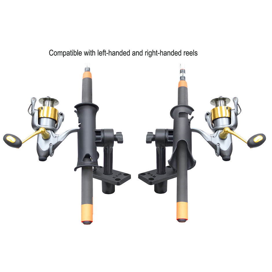 RAM Mount RAM Tube Jr Rod Holder wShort 4 Length Post Spline  Flush Mounting Base RAP390SFU