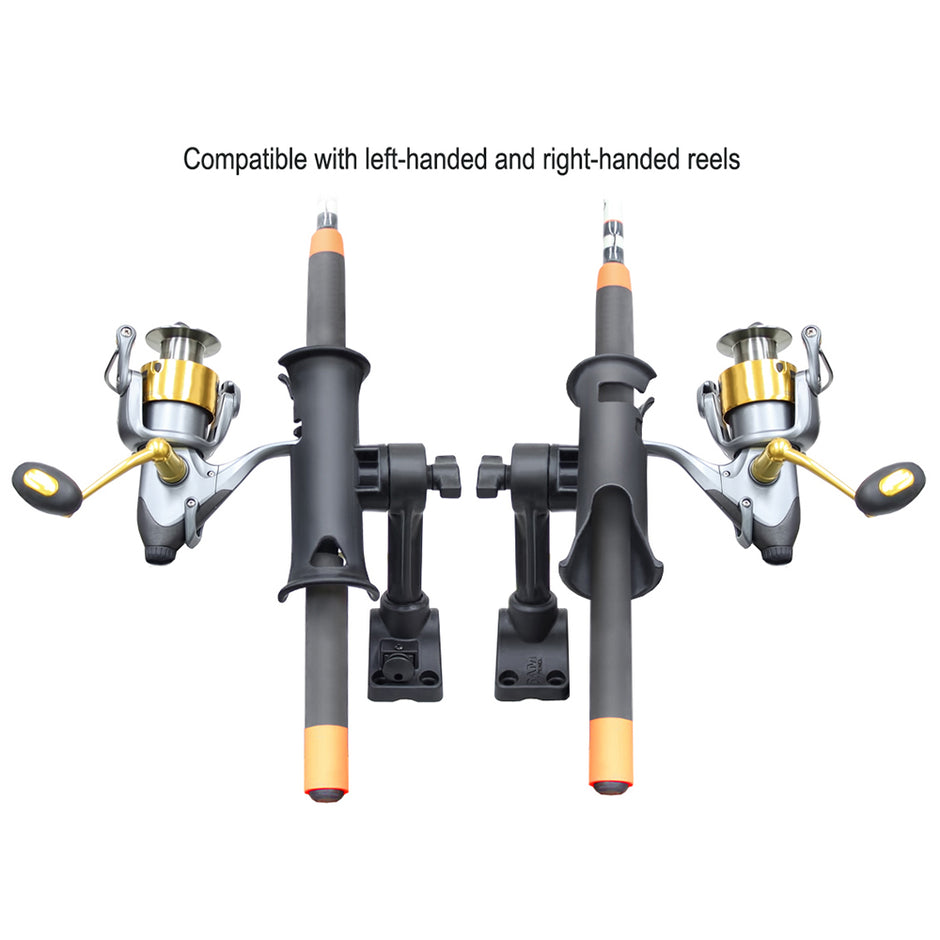RAM Mount RAM Tube Jr Fishing Rod Holder Standard 4 Length Post Spline  Combo BulkheadFlat Surface Base wPlunger
