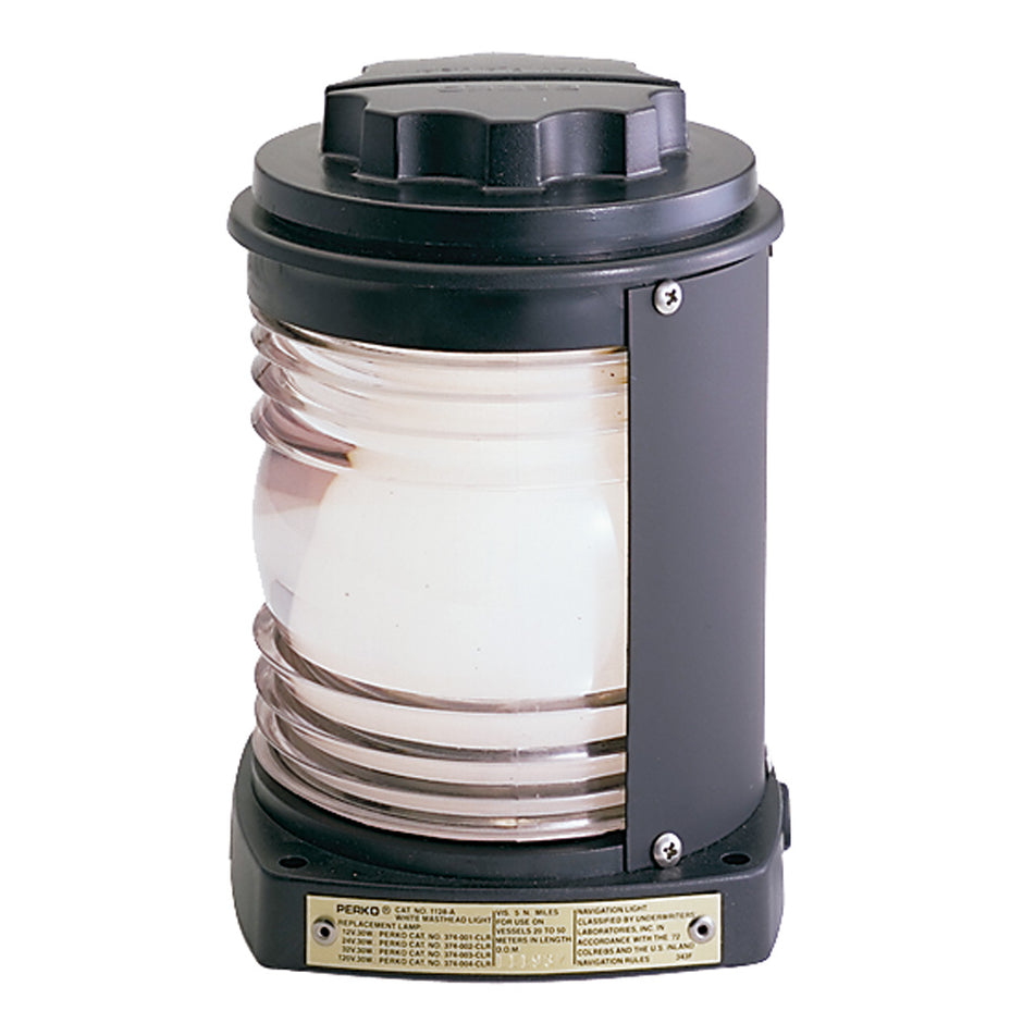 Perko Masthead Light  Black Plastic White Lens 1128A00BLK