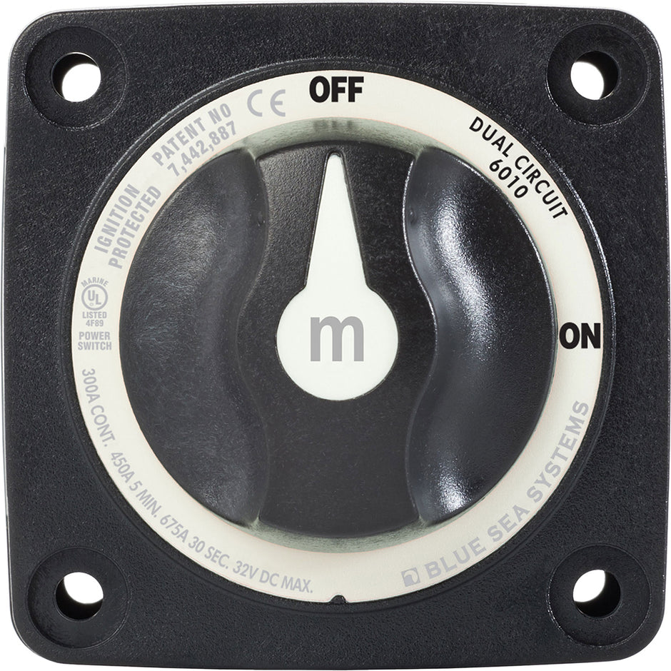 Blue Sea 6010200 Battery Switch Dual Circuit  Black 6010200