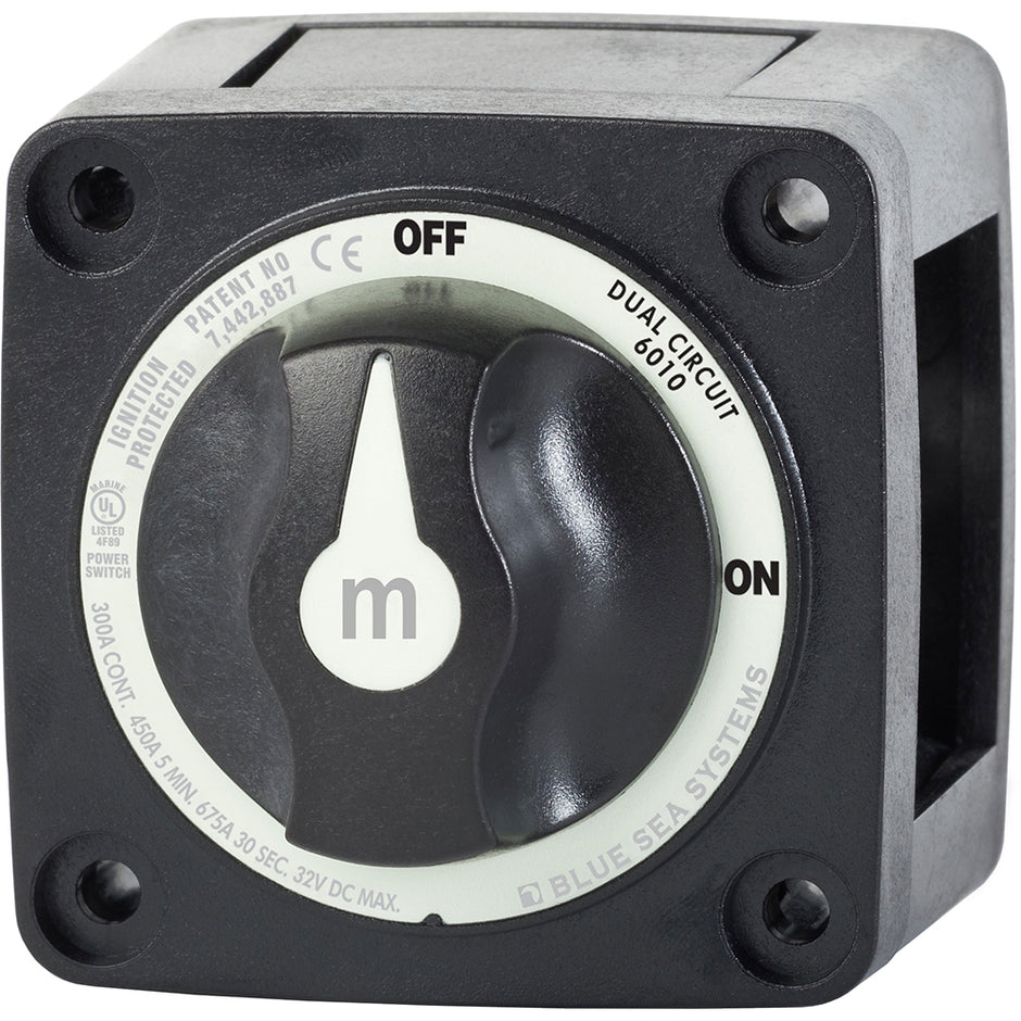 Blue Sea 6010200 Battery Switch Dual Circuit  Black 6010200