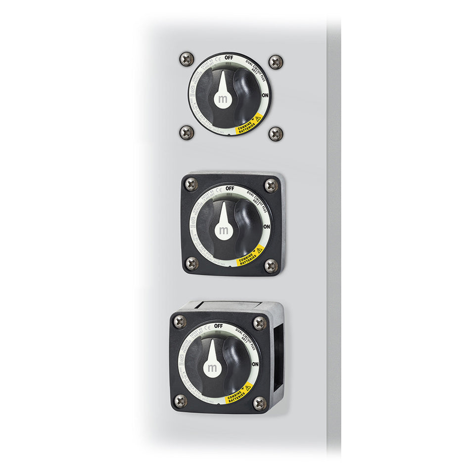 Blue Sea 6011200 mSeries Battery Switch Dual Circuit Plus  Black 6011200