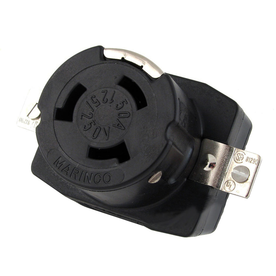Marinco 6369CR 125250V 50Amp Wire Dockside Receptacle 6369CR