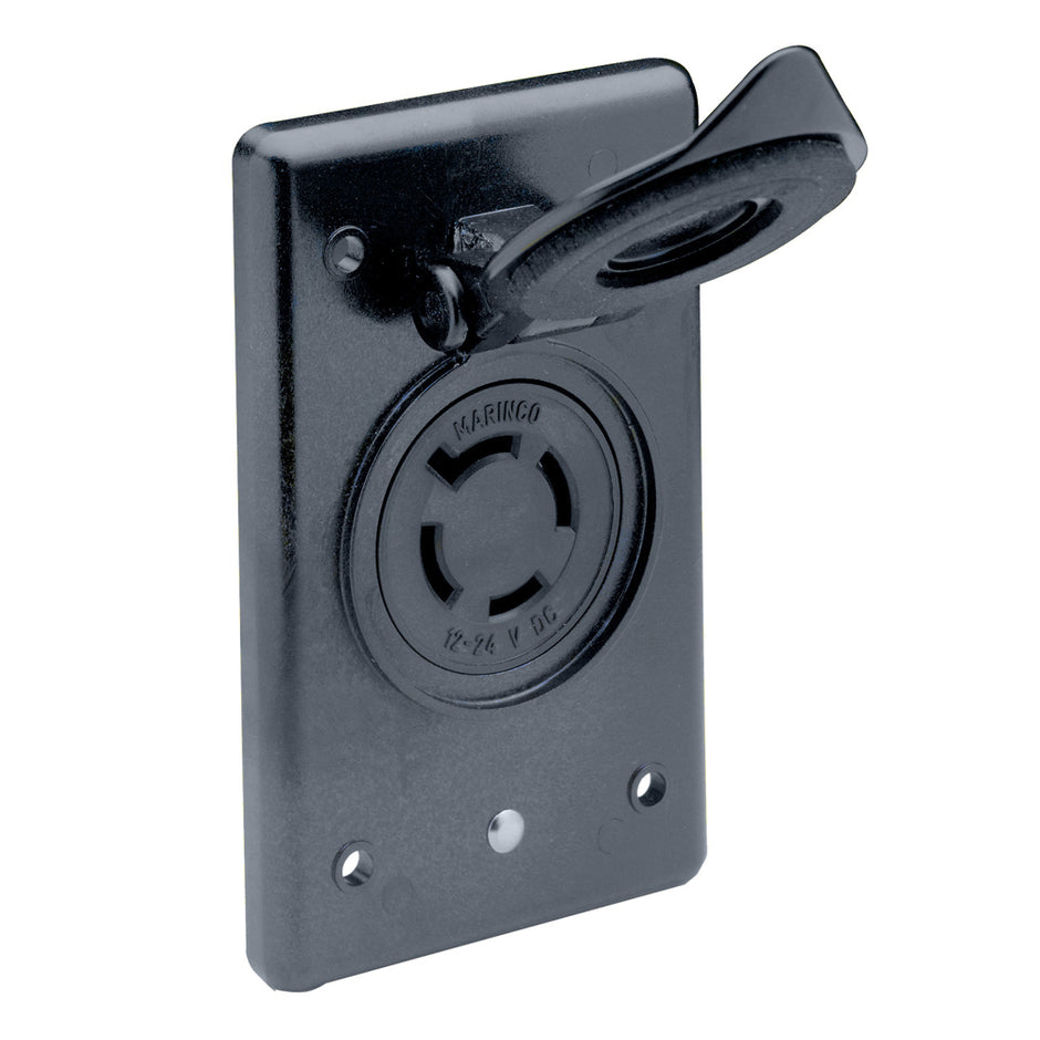 Marinco 2018BRMB 1224V Receptacle wFlip Lid 2018BRMB