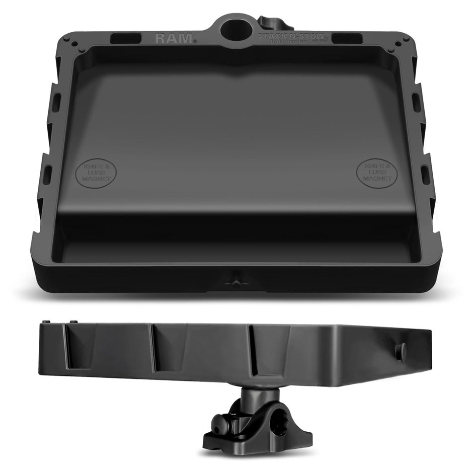 RAM Mount STACKNSTOW Bait Board wCombination BulkheadFlat Surface Base  Plunger RAP395BMPU