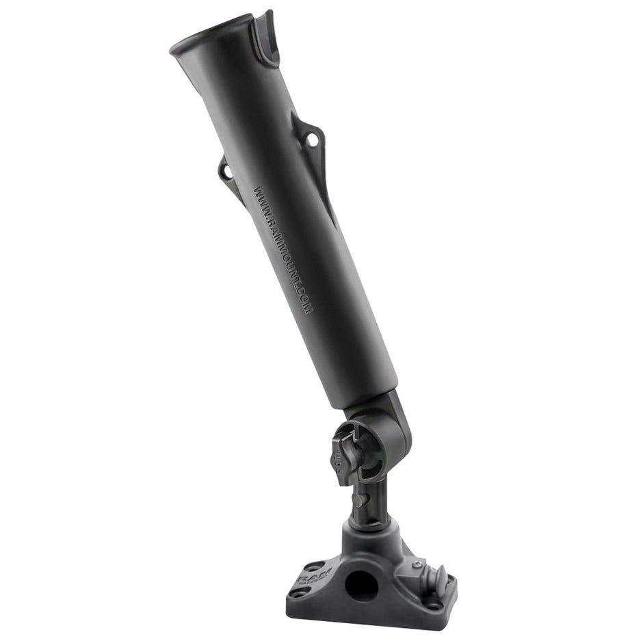 RAM ToughTube Fishing Rod Holder w3 Length Spline Post Combination BulkheadFlat Surface Base  Plunger RAP394SSBMPU