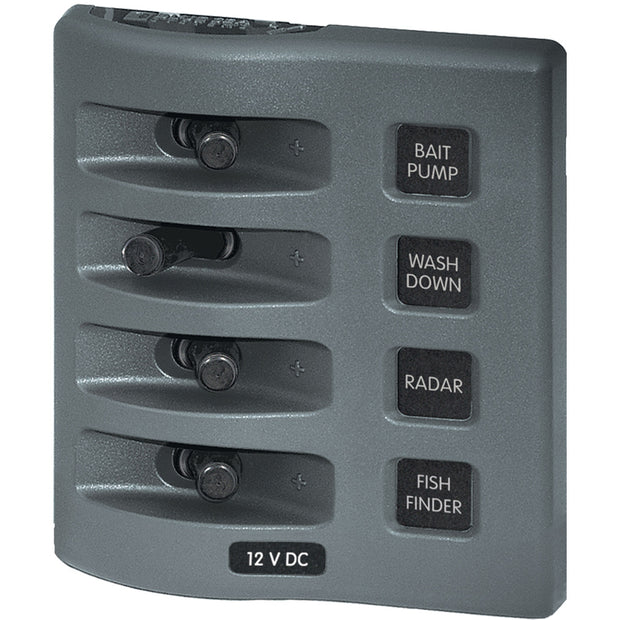 Blue Sea 4305 WeatherDeck 12V DC Waterproof Switch Panel  4 Posistion 4305