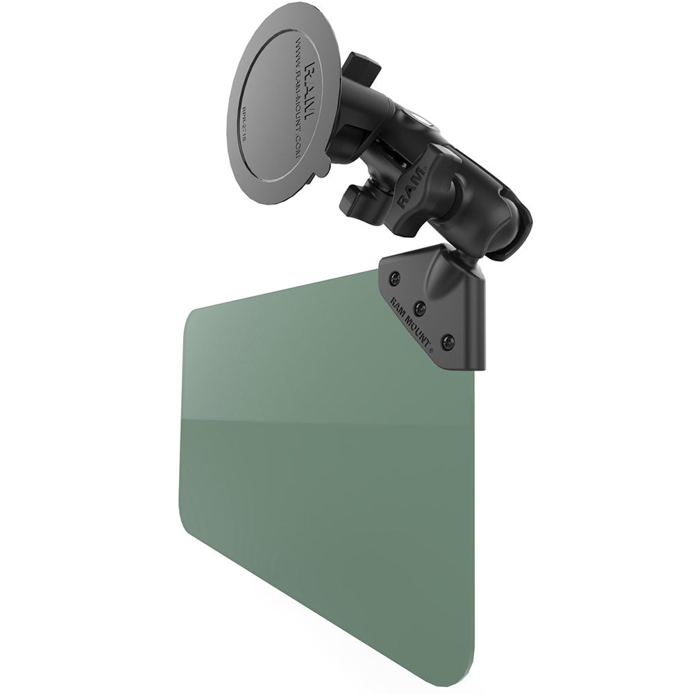 RAM Mount Suction Cup Mount wDark Green Sun Visor  50 Tint RAMB166326VISG1U