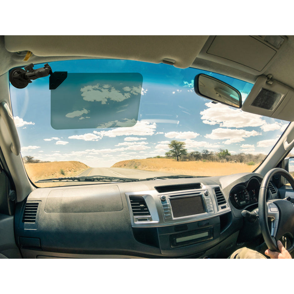 RAM Mount Suction Cup Mount wDark Green Sun Visor  50 Tint RAMB166326VISG1U