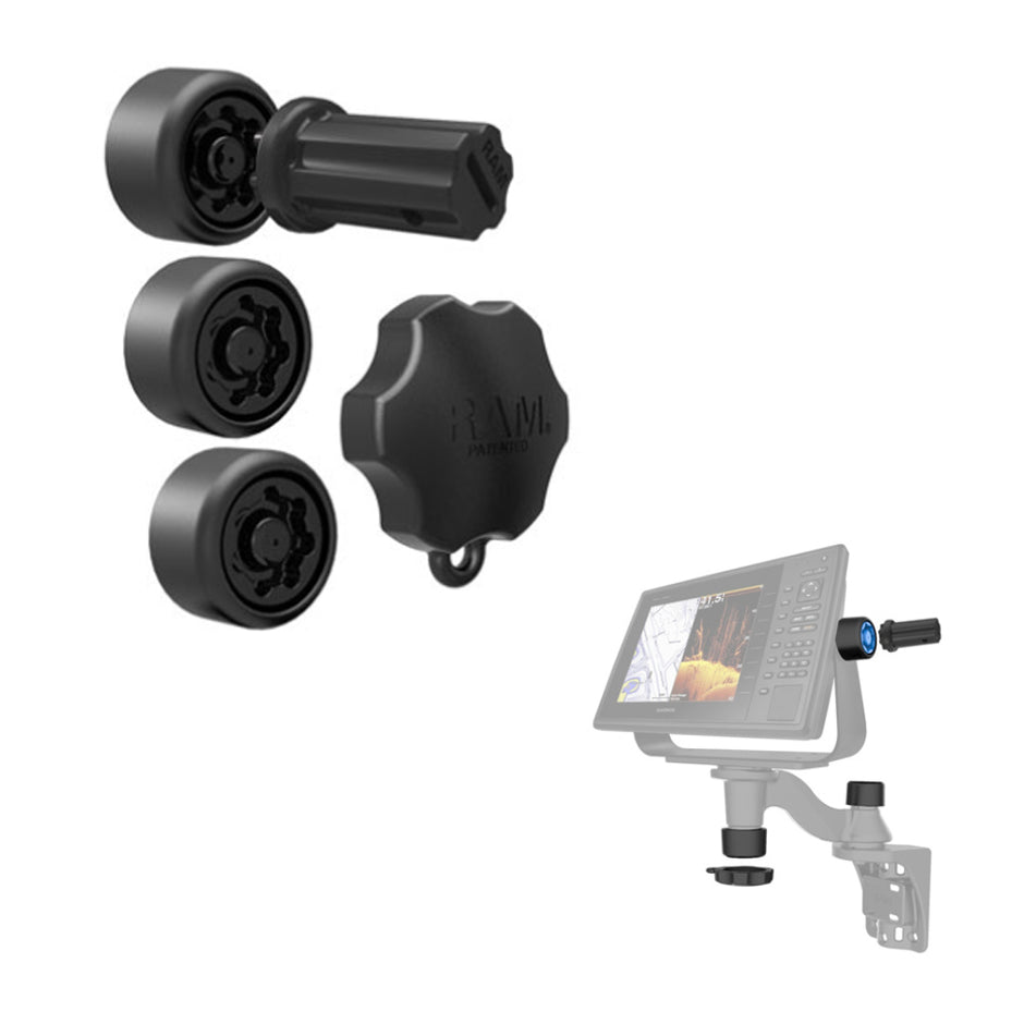 RAM Mount RAM PinLock Security Kit fSingle Swing Arms  Gimbal Brackets RAPSKNOBG109U