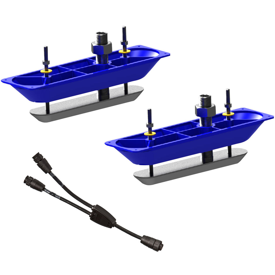 Navico StructureScanHD Sonar Stainless Steel ThruHull Transducer Pair wYCable 00011460001