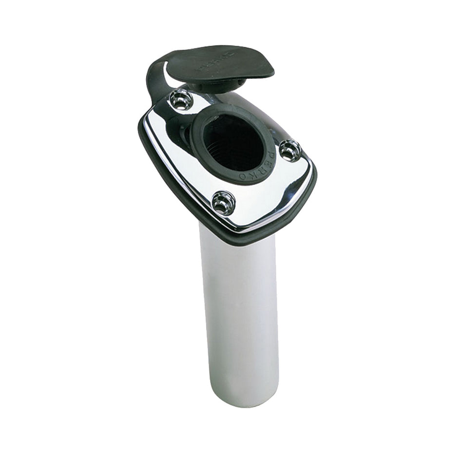 Perko Fishing Rod Holder  65 Angled Flush Mount  Chrome Plated Zinc 1205DP0CHR