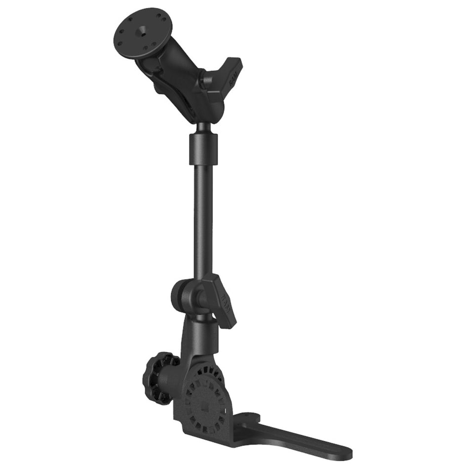 RAM Mount Universal NoDrill RAM Pod HD Vehicle Mount wDouble Socket Arm  25 Round Base AMPS Hole Pattern RAM316HD202U
