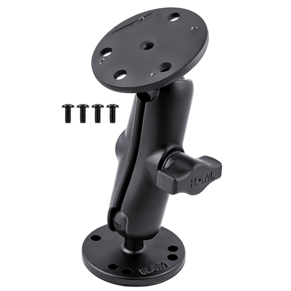 RAM Mount 1 Ball Light Use Flat Surface Mount fRaymarine Dragonfly RAMB101RYM1
