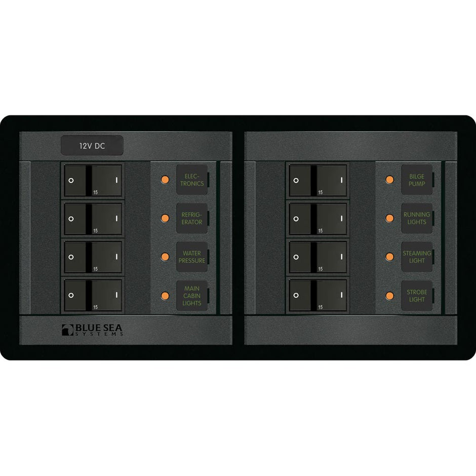 Blue Sea 1225 12V DC 8 Position  Horizontal 1225