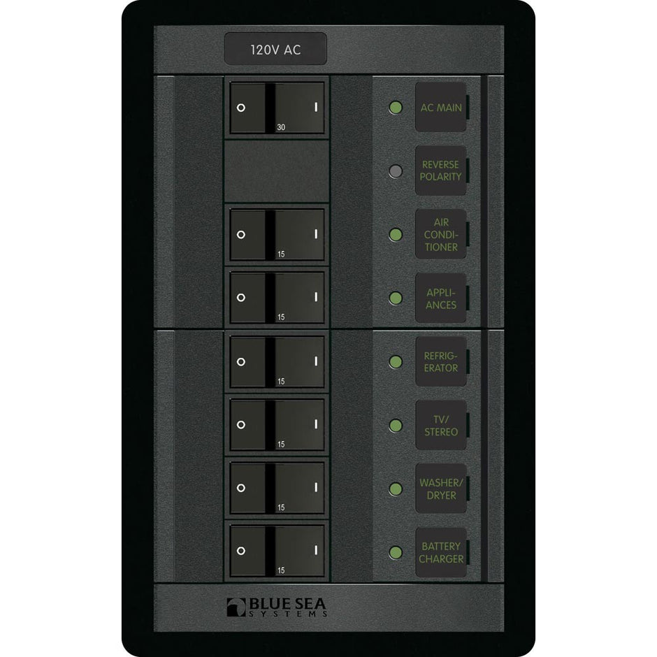 Blue Sea 1202 120V AC Main  6 Positions  Vertical 1202