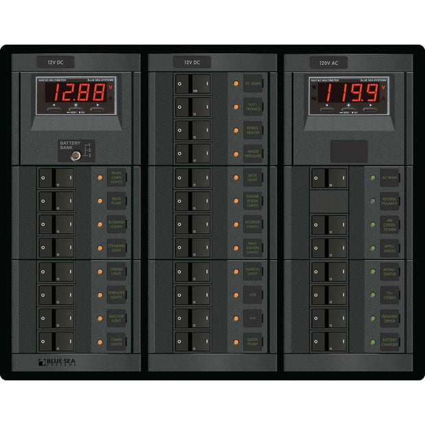 Blue Sea 1218 12V DC Main  19 Positions  120V AC Main  6 Positions 1218