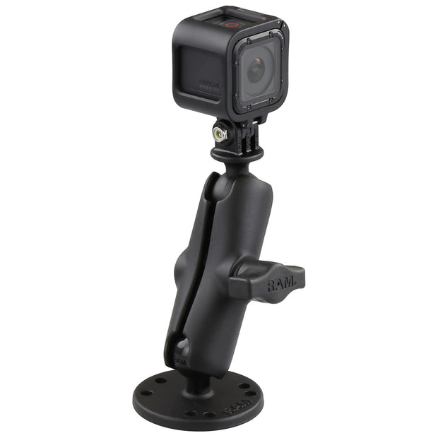 RAM Mount 1 Ball Mount wCustom GoPro Hero Adapter RAMB138GOP1U