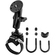 RAM Mount Strap Clamp Roll Bar Mount wStandard Length Double Socket Arm  25 Round Base w1420 Male Threaded Post